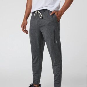 Vuori Sunday Performance Jogger Charcoal Heather L EUC Athletic Tapered Sweat